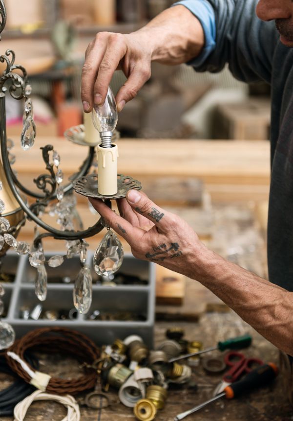 restauro impianti elettrici su oggetti d'epoca e vintage